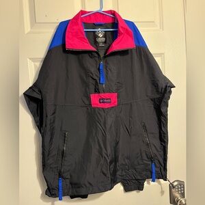 Columbia Black Pink and Blue Retro 80’s Jacket